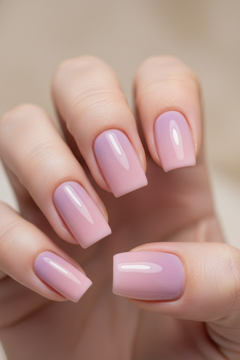 Ombre geçişli pastel jel uygulama